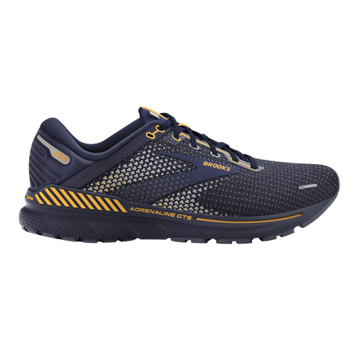Brooks Adrenaline Gts 22 Running Sneaker In Peacoat/grey/sunflower