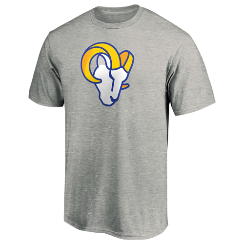 Shop Fanatics Mens  Rams Primary Logo T-shirt In Heather Grey