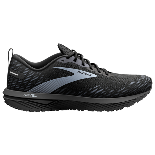 Shop Brooks Mens  Revel 6 In Black/blackened Pearl/grey