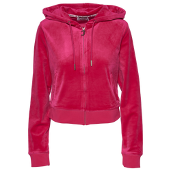 Women's - Juicy Couture Bling Hoodie - Hot Pink