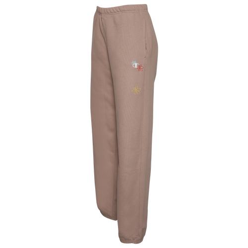 Champion Womens  Solid Fleece Bottoms In Dark Khaki