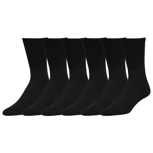 

CSG Mens CSG 6 Pack Crew Socks - Mens Black/Black Size L