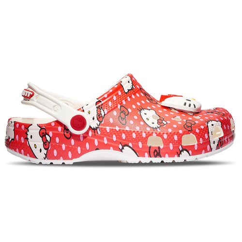 

Girls Crocs Crocs Classic Clogs Hello Kitty - Girls' Grade School Shoe White/Red Size 06.0