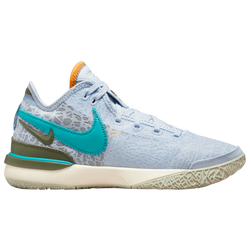Men's - Nike LeBron Nexxt Generation  - Medium Olive/Guava Ice/Blue Tint