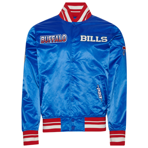 

Pro Standard Mens Pro Standard Buffalo Bills Turn It Up M Rib Satin Jacket - Mens Blue/Red Size XXL