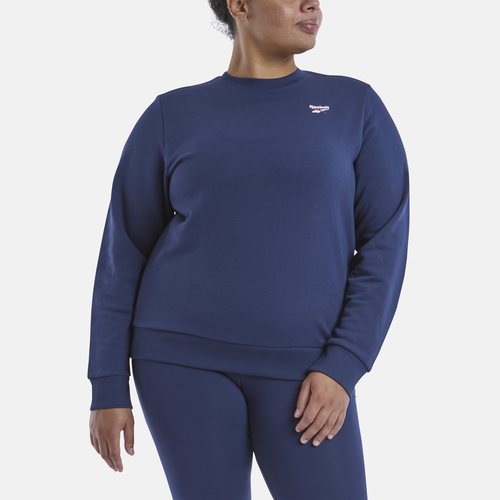 

Reebok Womens Reebok Plus Size French Terry Crew - Womens Vector Navy