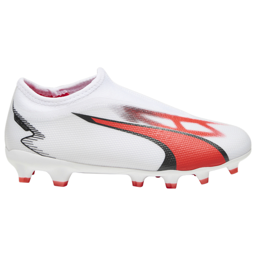 BOYS - PUMA Ultra Match LL FG/AG Junior - White/Black Fire Orchid