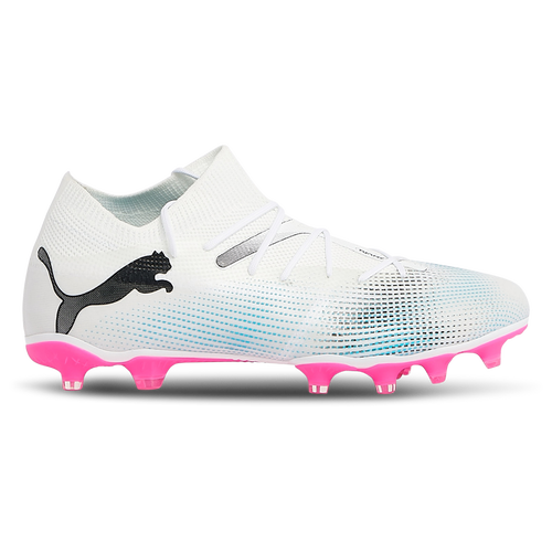 

PUMA Mens PUMA Future 7 Match FG/AG - Mens Soccer Shoes Puma White/Puma Black/Poison Pink Size 10.5