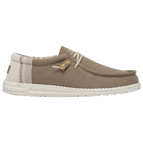 

HEYDUDE Mens HEYDUDE Wally Linen - Mens Shoes Brown/Beige Size 08.0