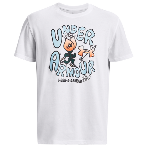 Under Armour Mens  Rose Delivery T-shirt In White/black