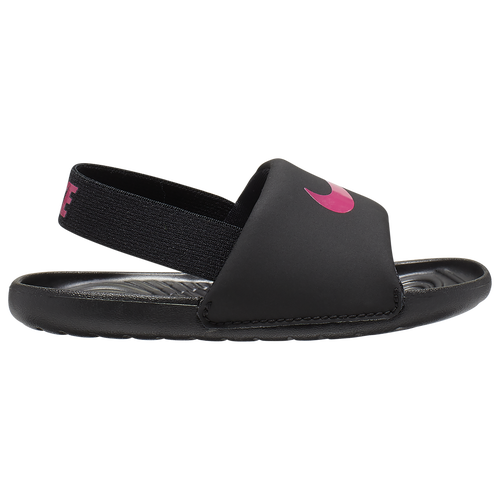 

Girls Nike Nike Kawa Slides - Girls' Toddler Shoe Black/Vivid Pink Size 10.0
