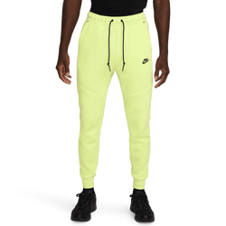 Men's - Nike Tech Fleece Joggers - Light Lemon Twist/Black