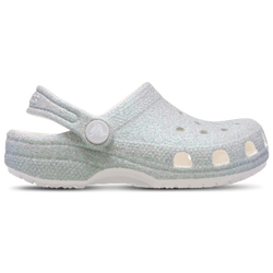 Girls' Infant - Crocs Classic Iridescent Glitter Clogs - White