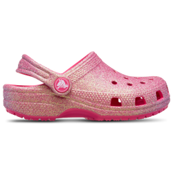 Girls' Infant - Crocs Classic Iridescent Glitter Clogs - Dragon Fruit