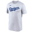 Nike Dodgers Wordmark Legend T-Shirt - Men's White/White