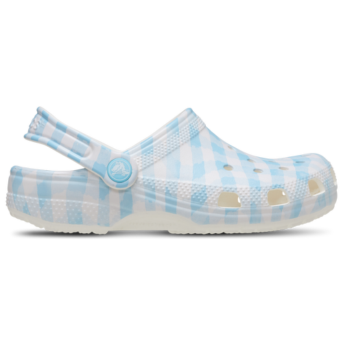 Shop Crocs Womens  Classic Clogs In White/blue
