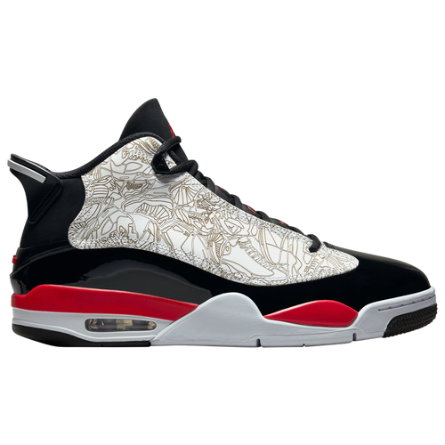 Jordan Air  Dub Zero Sneakers In White/fire Red/black