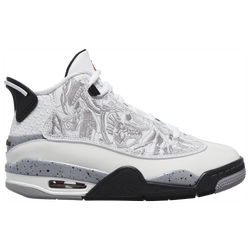 Boys' Grade School - Jordan Dub Zero - White/Varsity Red/Cement Grey