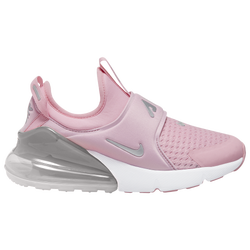 Girls' Grade School - Nike Air Max 270 Extreme - Pink/Met Silver/White