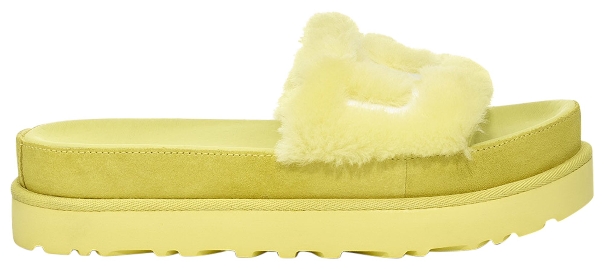 laton fur ugg slides