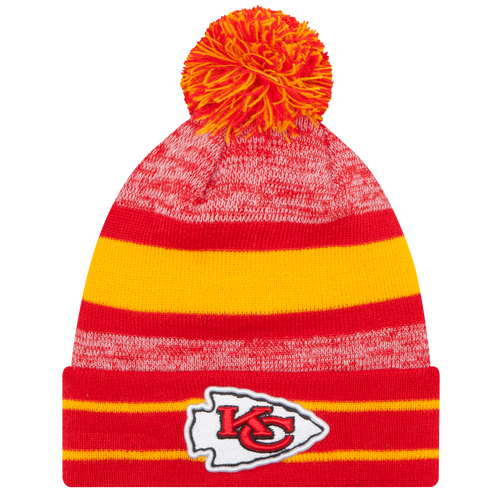 

New Era Mens Kansas City Chiefs New Era Chiefs Pom Fire Knit - Mens Red Size One Size