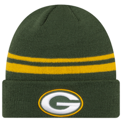Men's - New Era Packers Cuff Knit - Green/Yellow