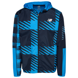 Men's - New Balance Fast Flight Printed Jacket - Blue