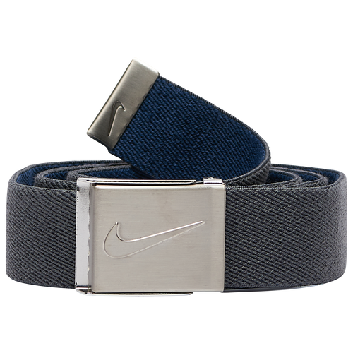 Nike Essentials Reversible Stretch Web Belt In Dk Gray/navy | ModeSens