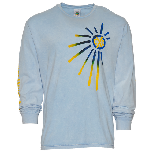 

Cross Colours Mens Cross Colours Good Vibes Longsleeve T-Shirt - Mens Blue/Yellow Size XXL