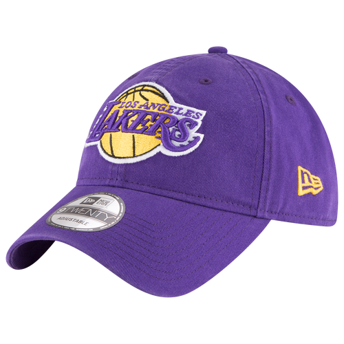 

New Era Mens Los Angeles Lakers New Era Lakers Core Classic Adjustable Cap - Mens Purple/Yellow Size One Size