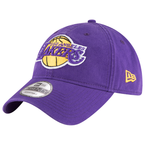 

New Era Mens New Era Lakers Core Classic Adjustable Cap - Mens Purple/Yellow Size One Size