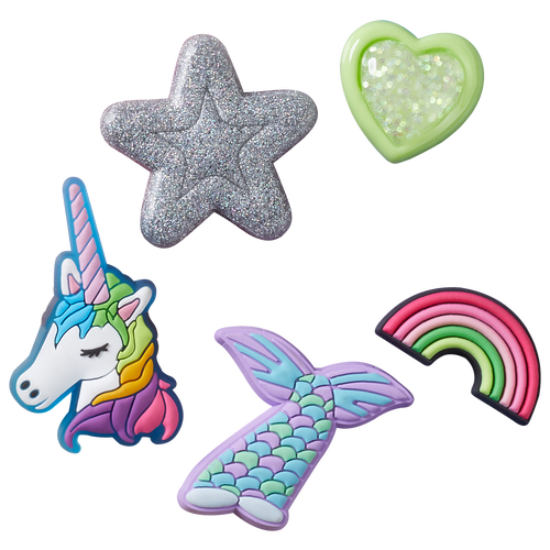 Crocs Youth   Favorite Unicorns 5 Pack In White/multi