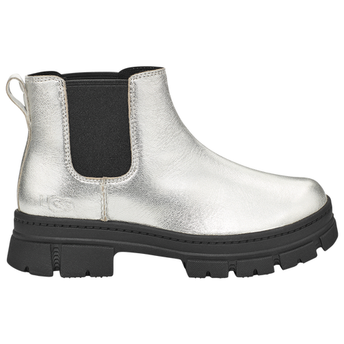 Ugg Kids' Girls  Ashton Chelsea Leather Boot In Silver/multi