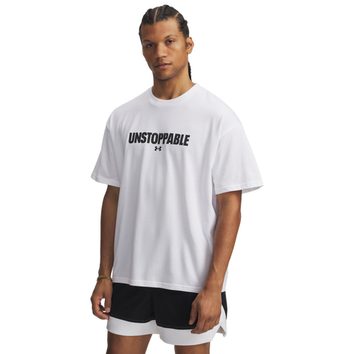 Under Armour Mens Unstoppable T-Shirt - - White / Black Size XL