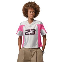 Women's - Jordan Flight Short Sleeve Jersey - White/Pinksicle/Black