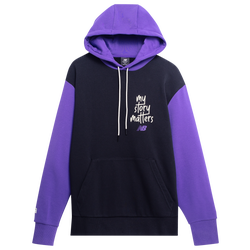 Men's - New Balance My Story Matters Hoodie - Black/Purple