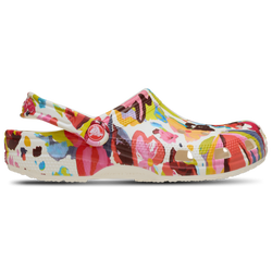 Women's - Crocs Classic Painted Floral Clog - White/Chalk/Pink