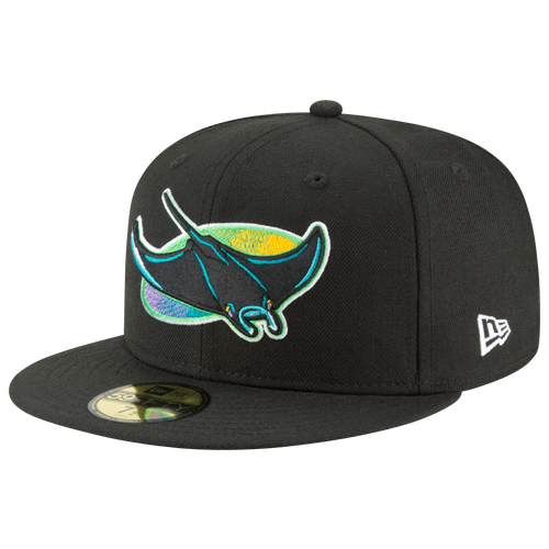 

New Era Mens Tampa Bay Rays New Era Rays 59Fifty Cooperstown Wool Cap - Mens Teal/Black Size 7