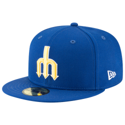 Men's - New Era Mariners 59Fifty Cooperstown Wool Cap - Royal/Yellow