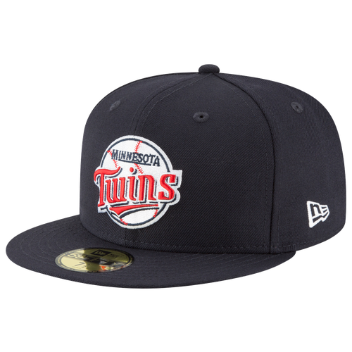 

New Era Mens Minnesota Twins New Era Twins 59Fifty Cooperstown Wool Cap - Mens Navy/Red/White Size 7