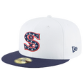 New Era White Sox 59Fifty Cooperstown Wool Cap - New Era White/Navy