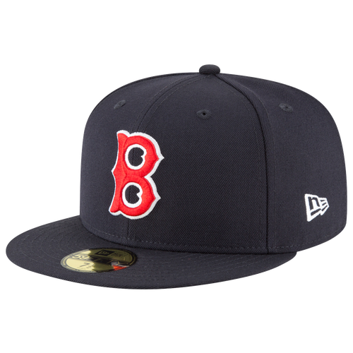 

New Era Mens New Era Red Sox 59Fifty Cooperstown Wool Cap - Mens Red/Navy Size 7