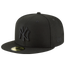 New Era Yankees 59Fifty Cap - Men's Black/Black