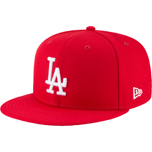 

New Era Mens Los Angeles Dodgers New Era Dodgers 59Fifty Basic Cap - Mens White/Scarlet Size 7