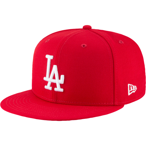 

New Era Mens New Era Dodgers 59Fifty Basic Cap - Mens White/Scarlet Size 7