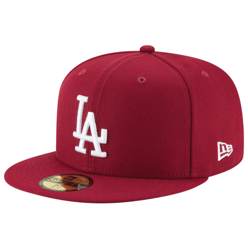 

New Era Mens New Era Dodgers 59Fifty Basic Cap - Mens White/Cardinal Size 7