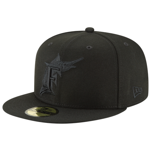 

New Era New Era Marlins Marled Bob 5950 Fitted Hat - Adult Black/Black Size 7