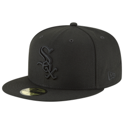 Men's - New Era Blackout Fitted Cap - Black/Black