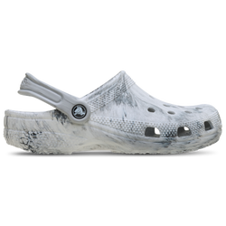 Boys' Grade School - Crocs Watercolor Marbled Clog - Grey Swirl/White