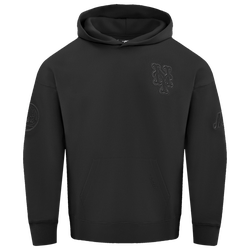 Men's - Pro Standard METS NEUTRAL DROP SHOULDER FLC PO HOODIE - Black